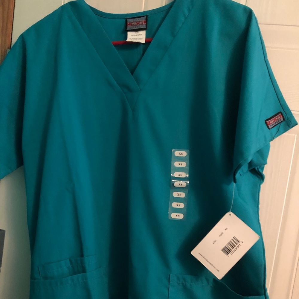 3 Teal scrubs